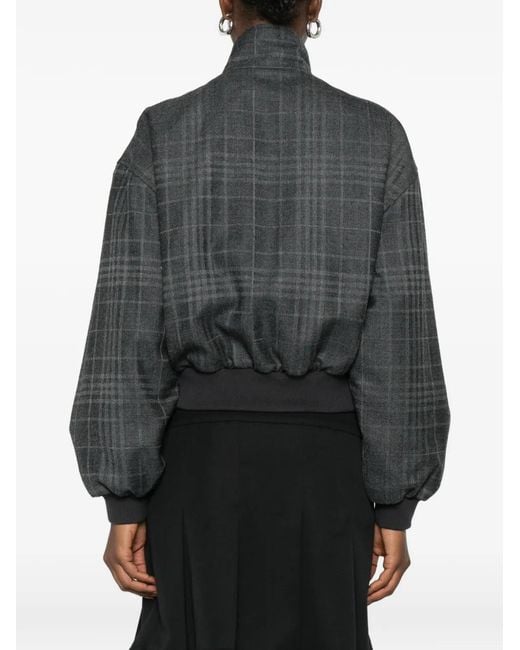 Balenciaga Black Check Bomber Jacket