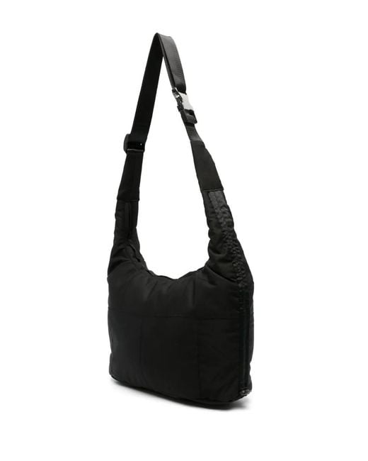 Arc Black Patchwork-Design Shoulder Bag for men