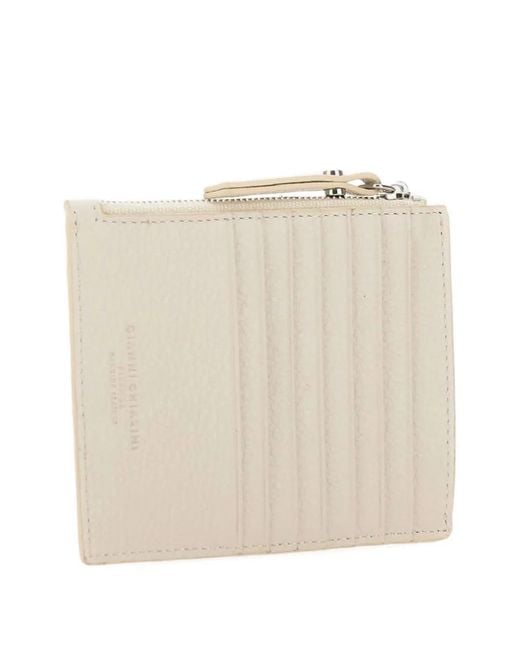 Gianni Chiarini Natural Pebbled Zip Wallet