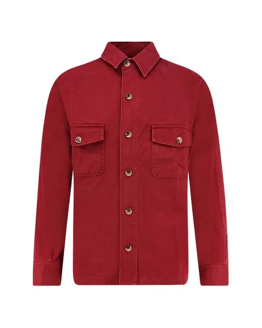TONYWACK Red Flap-Pocket Shirt for men