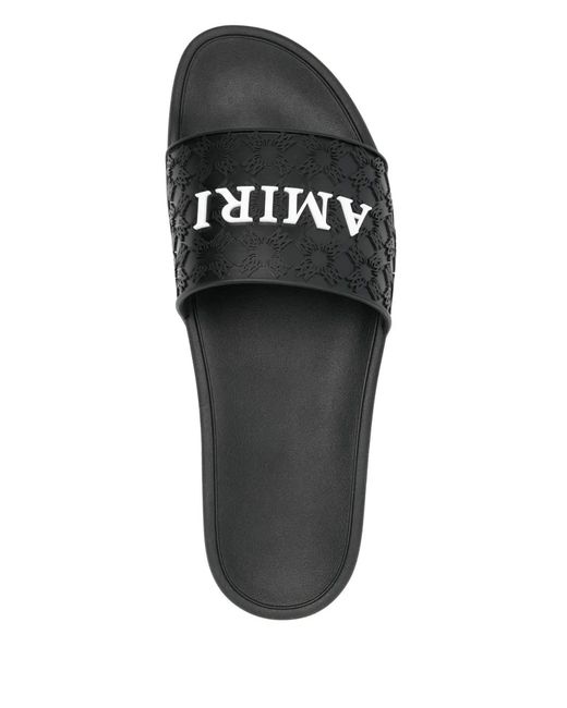 Amiri Black "Ma Quad Pool Slide" Sandals for men