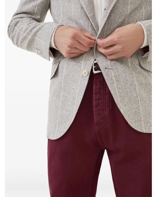 Brunello Cucinelli Jeans Met Logopatch in het Red voor heren