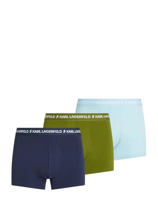 Karl Lagerfeld Boxershorts Mit Logo-Print (3Er-Set) in Green für Herren