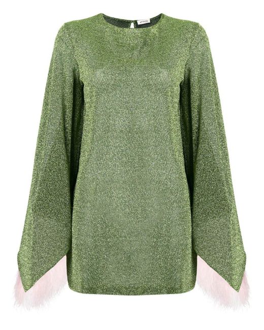 attico green sequin dress The Attico Sequin Insert Dress Green main image 0