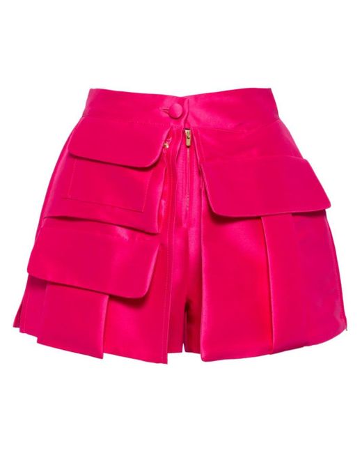 Isabel Sanchis Pink Multi-pockets Mini Shorts