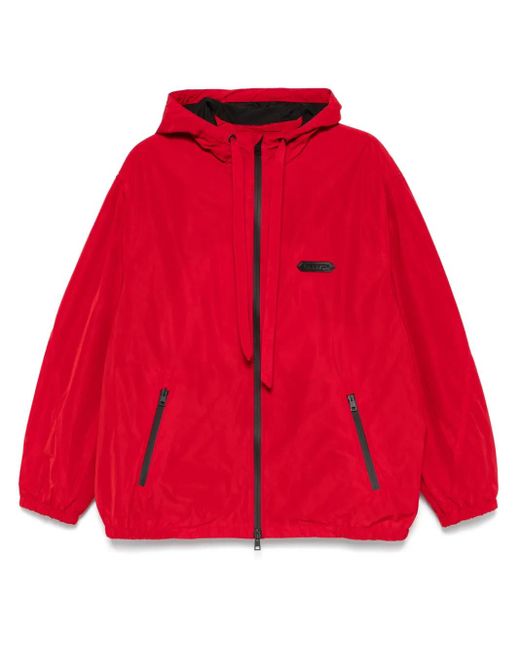 Lanvin Windjack Met Logopatch in het Red voor heren
