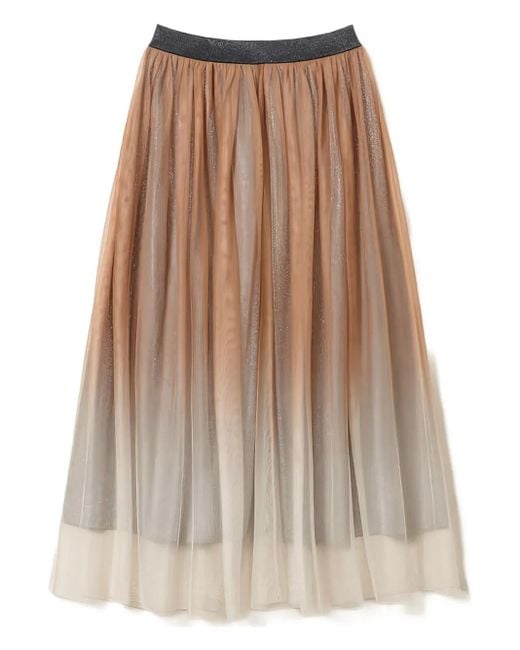 Twinset Midi-Rok Met Ombré in het Brown