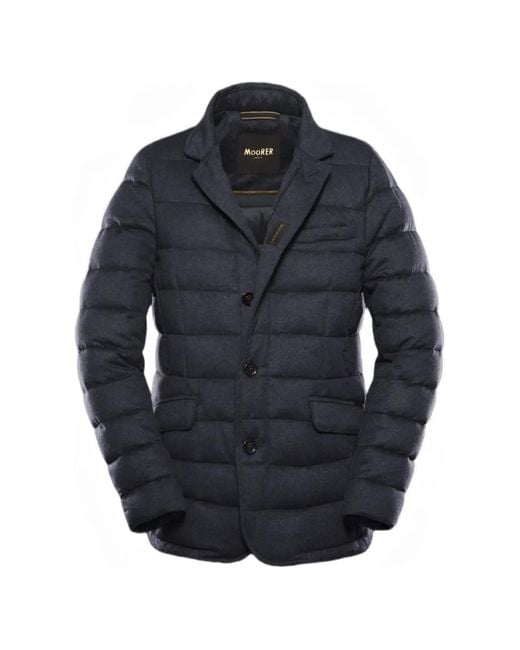 Moorer Blue Zayn-Lbutton Quilted Jacket for men