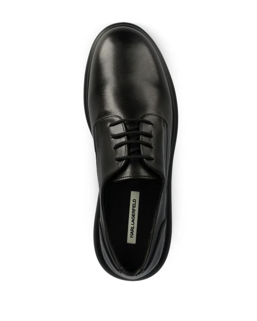 Karl Lagerfeld Black Granby Derby Shoes for men