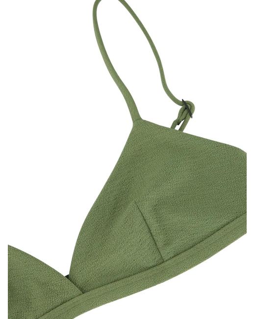 Matteau Green Triangle-Shape Bikini Top