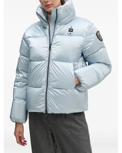 Blauer Blue Padded Logo-Patch Jacket