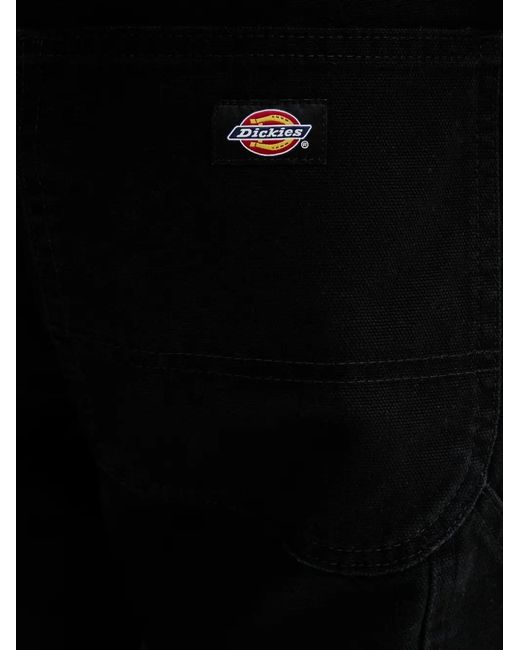 Dickies Black Logo-Patch Carpenter Trousers for men