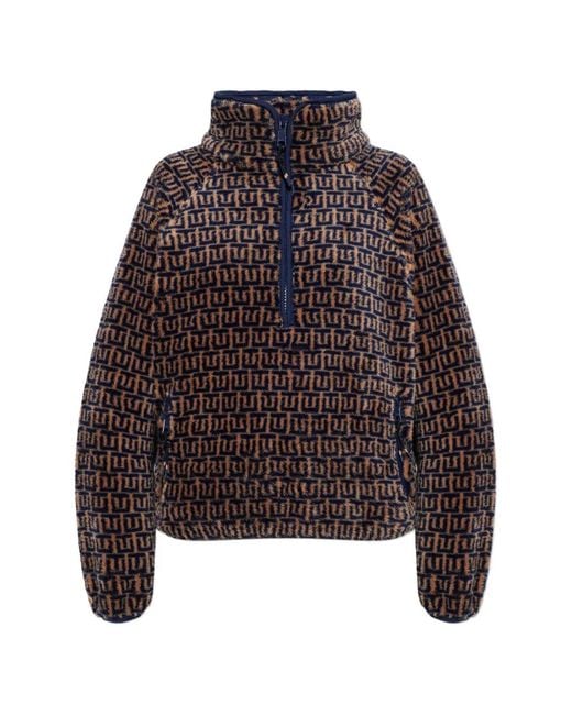 The Upside Brown Castilla Tu Print Half-Zip Sweatshirt