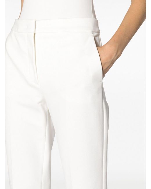 Max Mara White Mid-rise Cropped Trousers