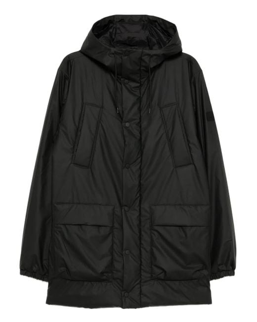 Giacca Con Applicazione Logo di Rains in Black da Uomo