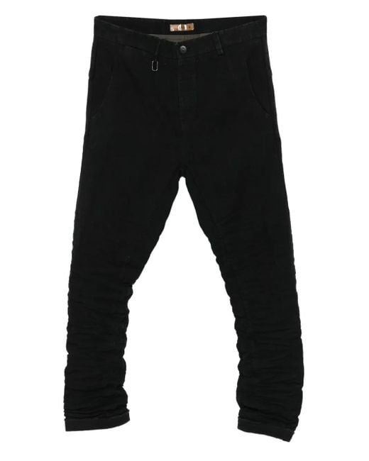 Layer Zero Black Button-Fastening Trousers for men