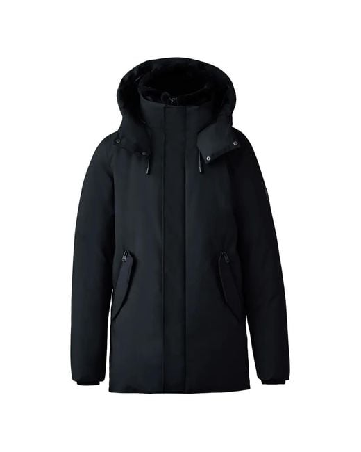 Mackage Blue Sullivan Hooded Coat for men