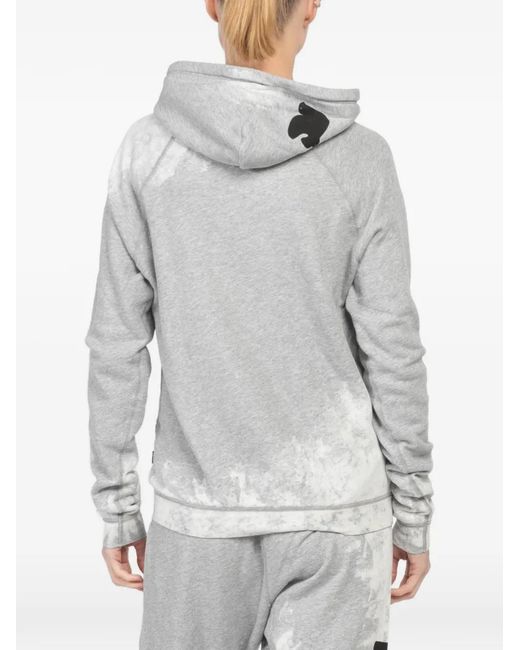 Freecity Gray Pull À Capuche À Effet Délavé