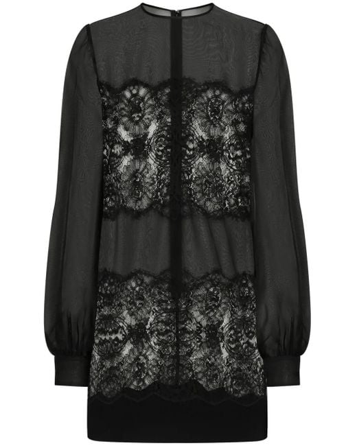 Dolce & Gabbana Black Organza Dress