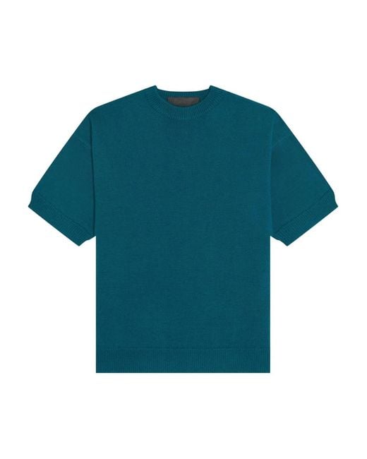 PLACE OF ELMS Blue Capri Mare Crew-Neck T-Shirt for men