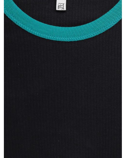 Baserange Black Short Sleeve Top
