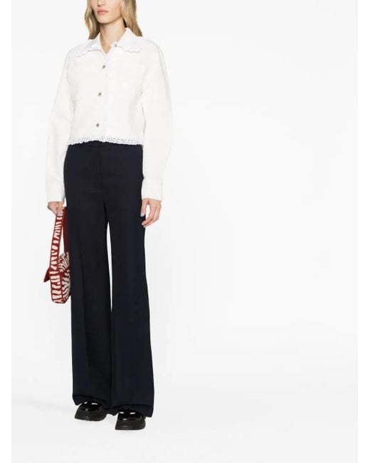 KENZO White Jackets Blue