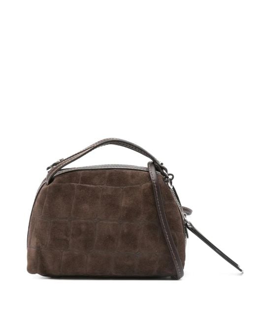 Gianni Chiarini Brown Alifa Tote Bag Mit Kroko-Print