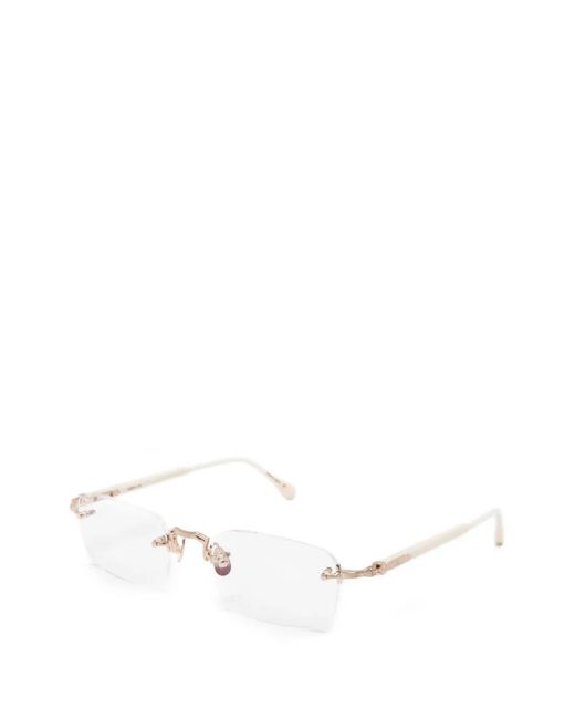 Matsuda White Square-Frame Glasses