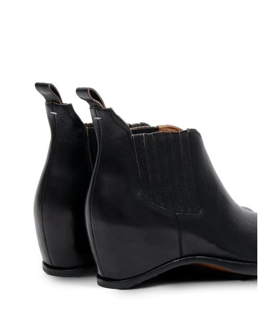 Maison Margiela Black Pointed-Toe Chelsea Boots