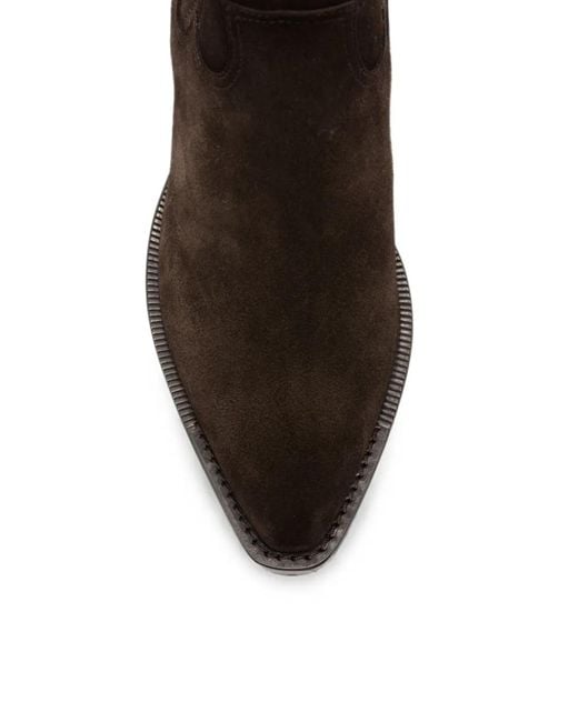 Henderson Black Suede Ankle Boots