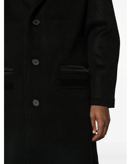 Y-3 Black X Adidas Tailored Single-Breasted Coat for men