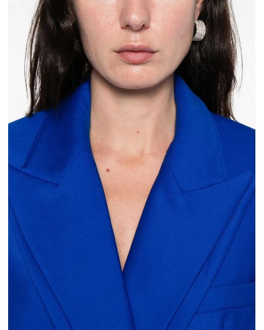David Koma Blue Double-Breasted Jacket