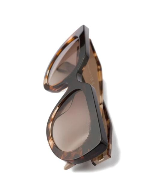 Prada Brown Sunglasses With Logo