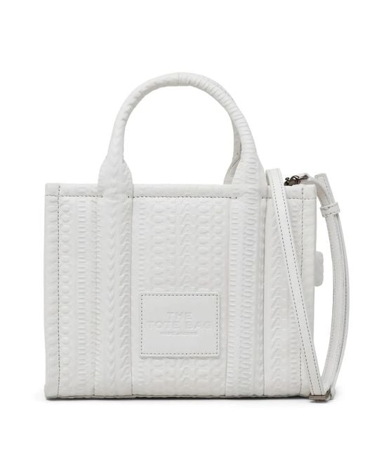 Marc Jacobs Gray The Small Monogram Leather Tote Bag