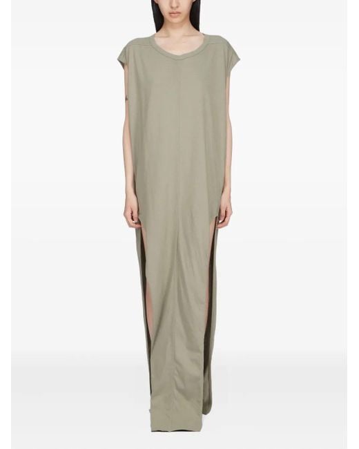 Rick Owens Natural Side-Split Sleeveless Maxi Dress