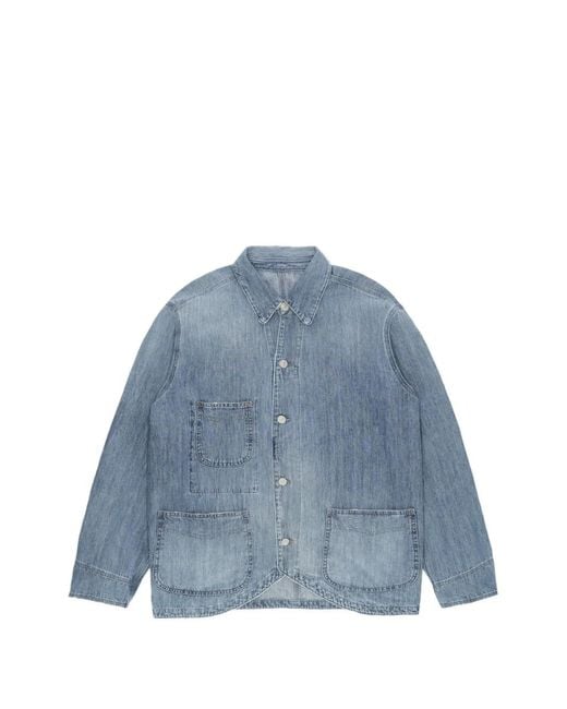 Fortela Blue Chest-Pocket Denim Jacket for men