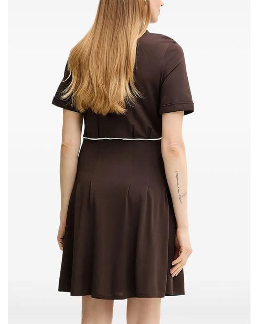 Liu Jo Black Button-Down Pleated Mini Dress