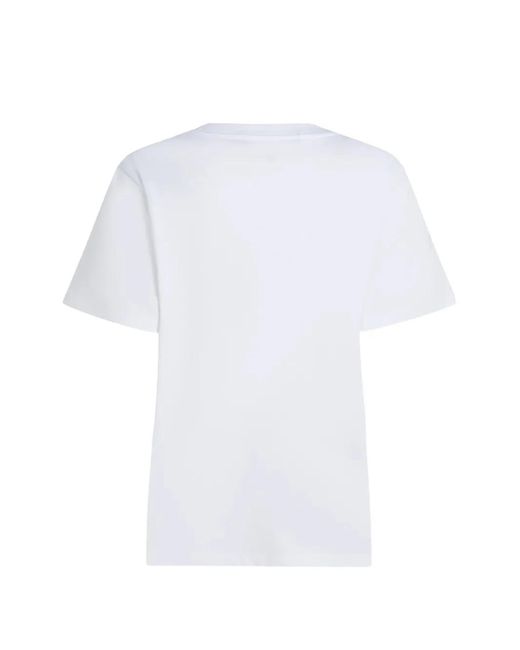 Karl Lagerfeld White Rhinestone Autograph T-Shirt