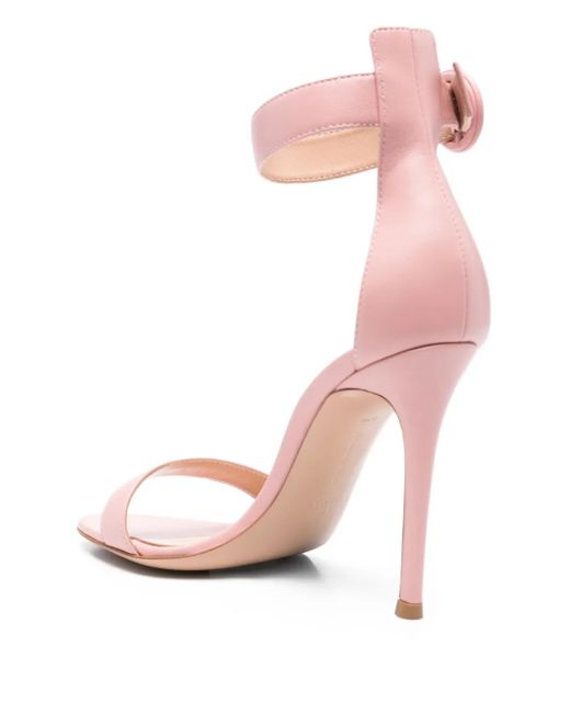 Gianvito Rossi Pink 100Mm Ankle-Strap Sandals
