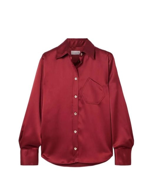 Violante Nessi Red Violi Button-Up Shirt