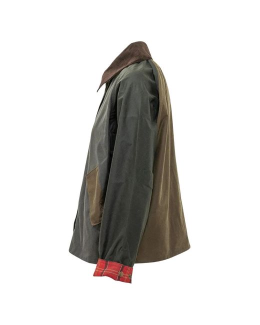 Barbour Black Patchwork Waxed Jacket