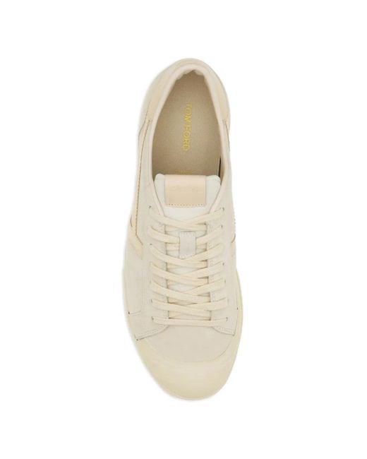 Tom Ford White Suede Sneakers for men