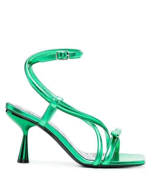 Pierre Hardy Green 60Mm Crossover-Strap Sandals