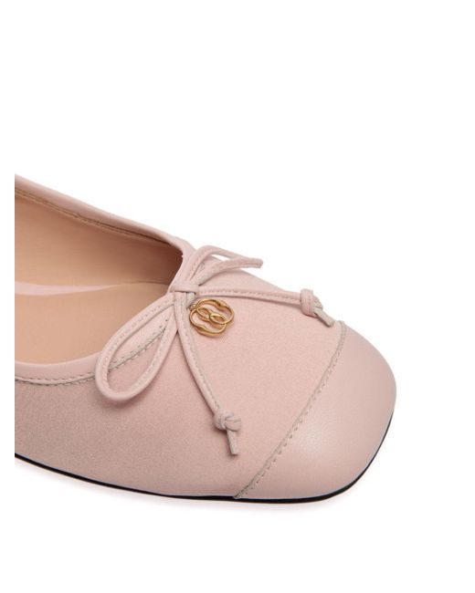 Bally Pink Rina Bow-detail Ballerina Shoes