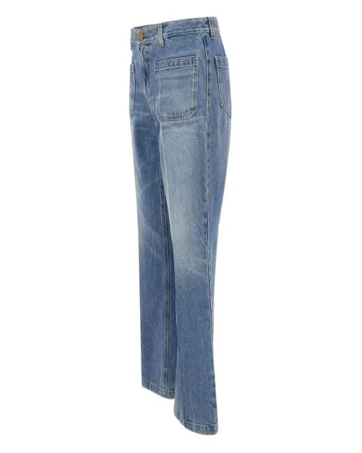 Seafarer Blue Curt Four-Pocket Flare Jeans