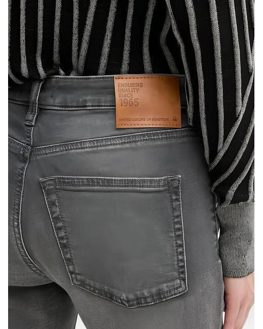 Benetton Gray Five-Pocket Jeans