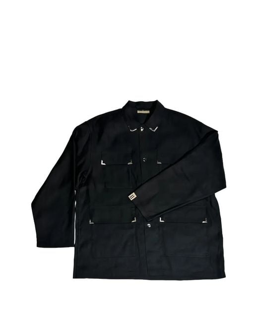 ROMEO HUNTE Black Military Jacket for men