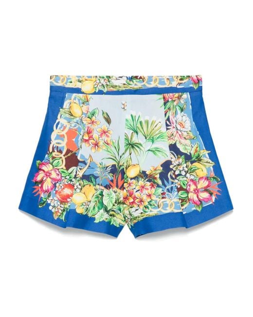 Maje フローラル ショートパンツ Blue