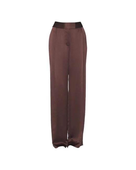 The Sei Brown Pressed-Creases Trousers