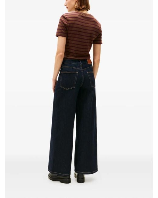 Tommy Hilfiger Blue 70S Five-Pockets Wide Leg Jeans